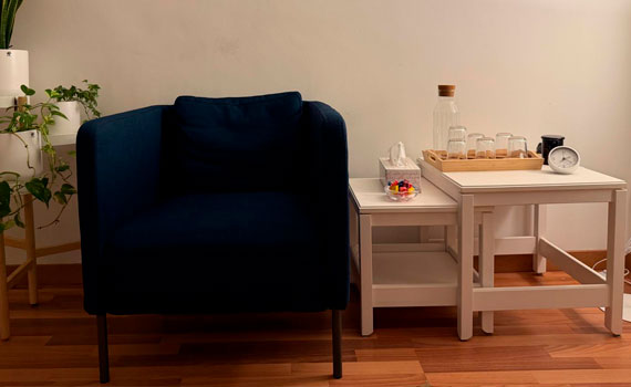 Sesión de terapia psicológica en Mallorca.